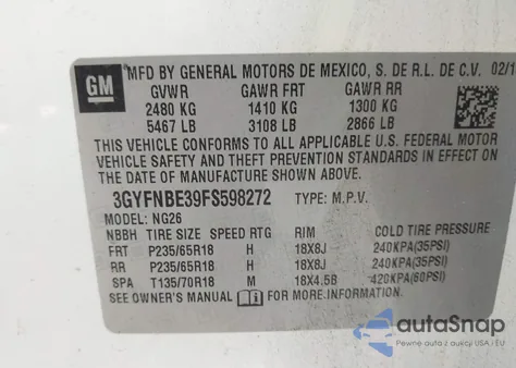 2015 Cadillac Srx Luxury Collection from USA, damaged, VIN 3GYFNBE39FS598272